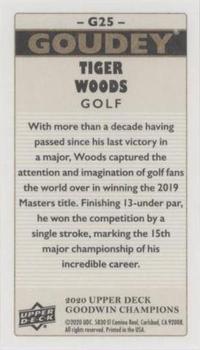 2020 Upper Deck Goodwin Champions - Goudey Minis #G25 Tiger Woods Back