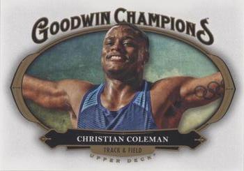 2020 Upper Deck Goodwin Champions - Blank Back #NNO Christian Coleman Front