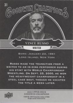2020 Upper Deck Goodwin Champions - Black & White #31 Vince Russo Back