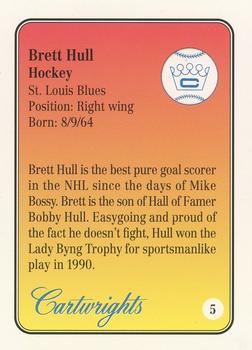 1992 Cartwrights Players Choice #5 Brett Hull Back