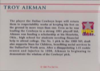 1991 Pro Set Pro Files #NNO Troy Aikman Back