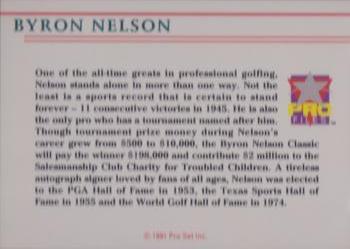 1991 Pro Set Pro Files #NNO Byron Nelson Back
