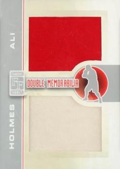 2010 Famous Fabrics - Double Memorabilia #NNO Muhammad Ali /  Larry Holmes Front