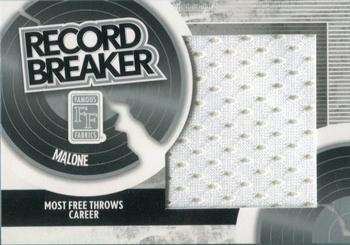 2010 Famous Fabrics - Record Breakers #NNO Karl Malone Front