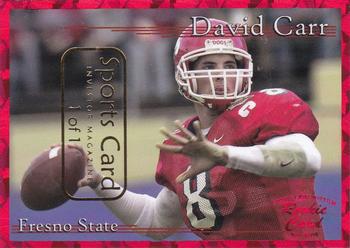 2002 Sports Card Investor - Ruby #1 David Carr Front
