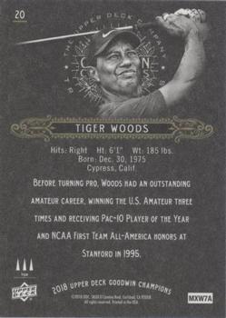 2018 Upper Deck Goodwin Champions - Photo Variations Black #20 Tiger Woods Back