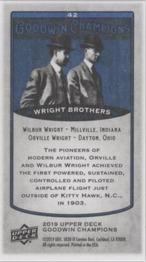 2019 Upper Deck Goodwin Champions - Mini Royal Blue #42 Wright Brothers Back