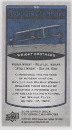2019 Upper Deck Goodwin Champions - Mini Royal Blue #92 Wright Brothers Back