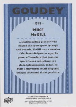 2019 Upper Deck Goodwin Champions - Goudey Royal Blue #G18 Mike McGill Back