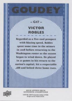2019 Upper Deck Goodwin Champions - Goudey Royal Blue #G47 Victor Robles Back
