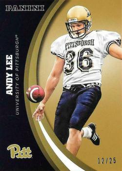 2016 Panini Pittsburgh Panthers - Gold #30 Andy Lee Front