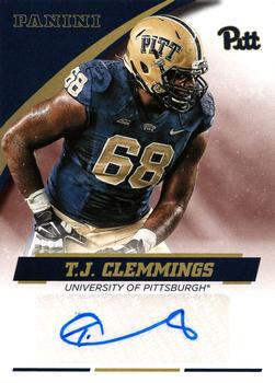 2016 Panini Pittsburgh Panthers - Autographs #TJC-PIT T.J. Clemmings Front
