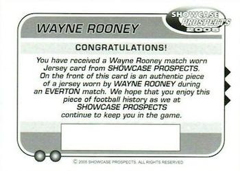2005 Showcase Prospects #NNO Wayne Rooney Back