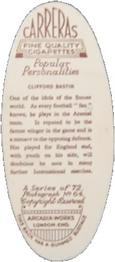 1935 Carreras Popular Personalities (Oval) #64 Clifford Bastin Back