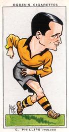 1935 Ogden's Football Caricatures #18 Charlie Phillips Front