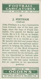 1935 Ogden's Football Caricatures #39 Jack Feetham Back