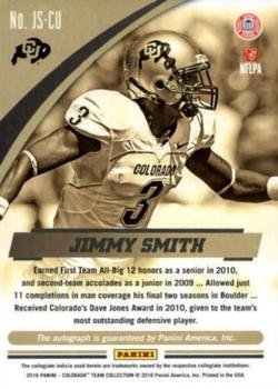 2016 Panini Colorado Buffaloes - Autographs #JS-CU Jimmy Smith Back