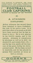 1935 Ogden's Football Club Captains #26 Arthur Atkinson Back