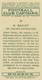 1935 Ogden's Football Club Captains #27 Albert Bailey Back