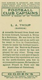 1935 Ogden's Football Club Captains #47 Alec Troup Back