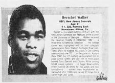 1984 Wichita Eagle-Beacon Clip & Save #NNO Herschel Walker Front