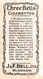 1902 J&F Bell Footballers #2 John Willie Sutcliffe Back