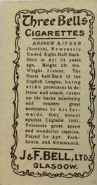 1902 J&F Bell Footballers #21 Andy Aitken Back