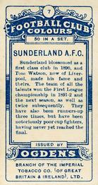 1906 Ogden's Football Club Colours #7 Sunderland Back