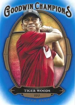 2020 Upper Deck Goodwin Champions - Royal Blue #25 Tiger Woods Front