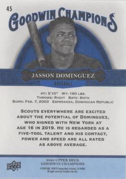 2020 Upper Deck Goodwin Champions - Royal Blue #45 Jasson Dominguez Back