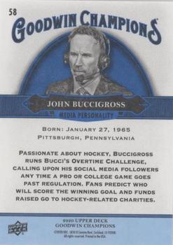 2020 Upper Deck Goodwin Champions - Royal Blue #58 John Buccigross Back