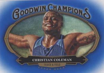 2020 Upper Deck Goodwin Champions - Royal Blue #71 Christian Coleman Front