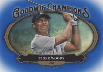 2020 Upper Deck Goodwin Champions - Royal Blue #75 Tiger Woods Front