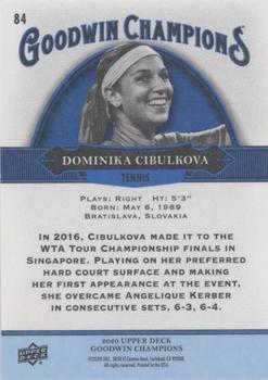 2020 Upper Deck Goodwin Champions - Royal Blue #84 Dominika Cibulkova Back