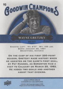 2020 Upper Deck Goodwin Champions - Royal Blue #90 Wayne Gretzky Back