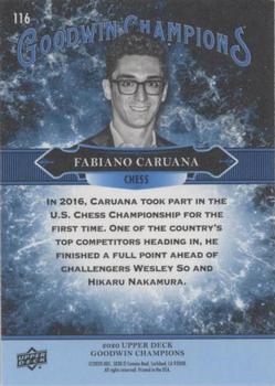 2020 Upper Deck Goodwin Champions - Royal Blue #116 Fabiano Caruana Back