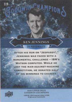 2020 Upper Deck Goodwin Champions - Royal Blue #119 Ken Jennings Back