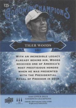 2020 Upper Deck Goodwin Champions - Royal Blue #125 Tiger Woods Back
