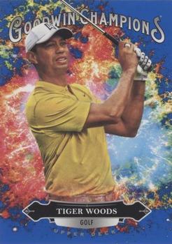 2020 Upper Deck Goodwin Champions - Royal Blue #125 Tiger Woods Front