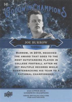 2020 Upper Deck Goodwin Champions - Royal Blue #141 Joe Burrow Back