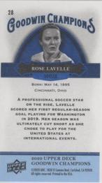 2020 Upper Deck Goodwin Champions - Minis Royal Blue #28 Rose Lavelle Back
