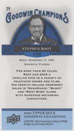 2020 Upper Deck Goodwin Champions - Minis Royal Blue #29 Stephen Root Back