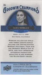 2020 Upper Deck Goodwin Champions - Minis Royal Blue #36 Alex Morgan Back