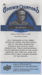 2020 Upper Deck Goodwin Champions - Minis Royal Blue #46 Scarface Back
