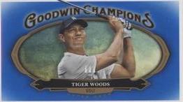 2020 Upper Deck Goodwin Champions - Minis Royal Blue #75 Tiger Woods Front