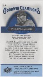 2020 Upper Deck Goodwin Champions - Minis Royal Blue #89 Phil Dalhausser Back