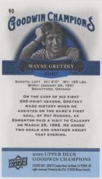 2020 Upper Deck Goodwin Champions - Minis Royal Blue #90 Wayne Gretzky Back