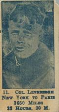 1926-28 W511 Strip Cards #11 Charles Lindbergh Front