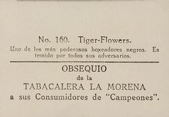 1928 Tabacalera La Morena #160 Tiger Flowers Back