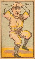 1920-21 Big Heads Strip Cards #NNO Carl Mays Front